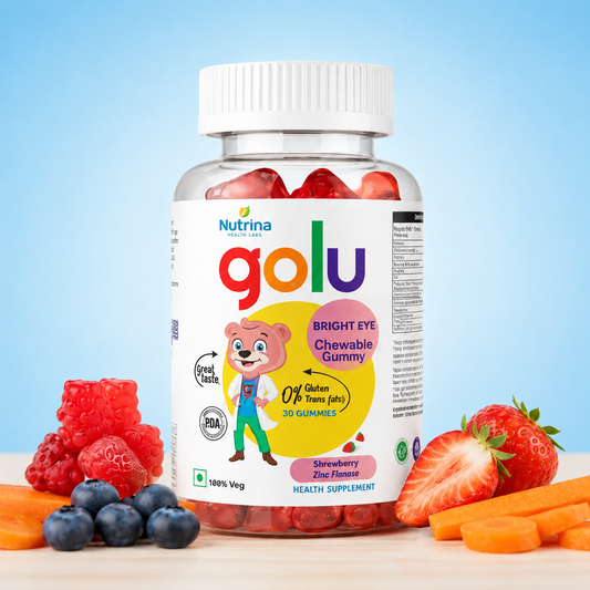 Golu Bright Eye Gummies with DHA Lutein and Astaxanthin