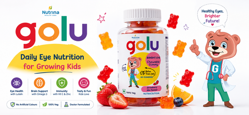 Golu Bright Eye Gummies for Kids – Eye Health & Screen-Time Support (30 Gummies)